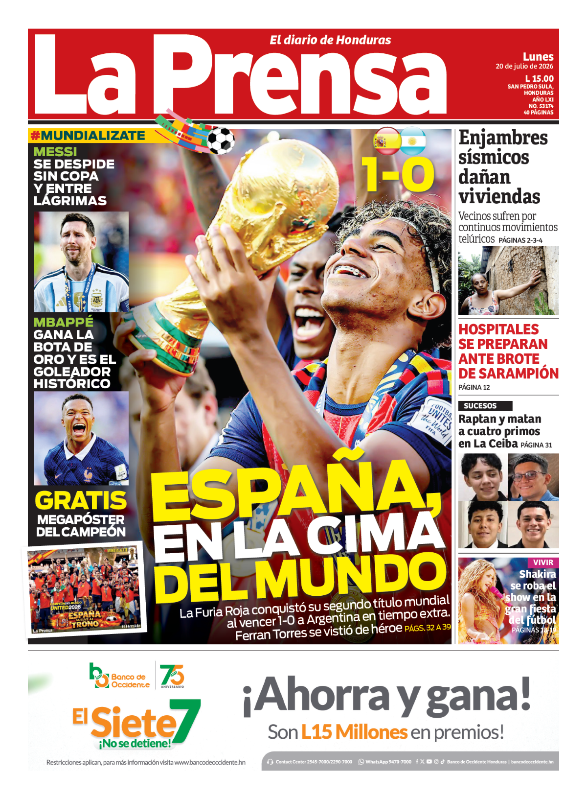 España, en la cima del mundo