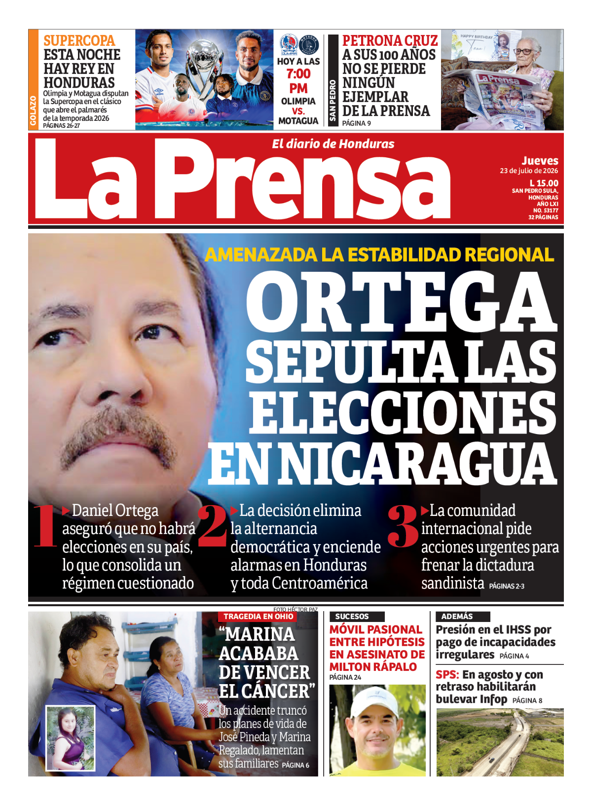 Ortega sepulta las elecciones en Nicaragua