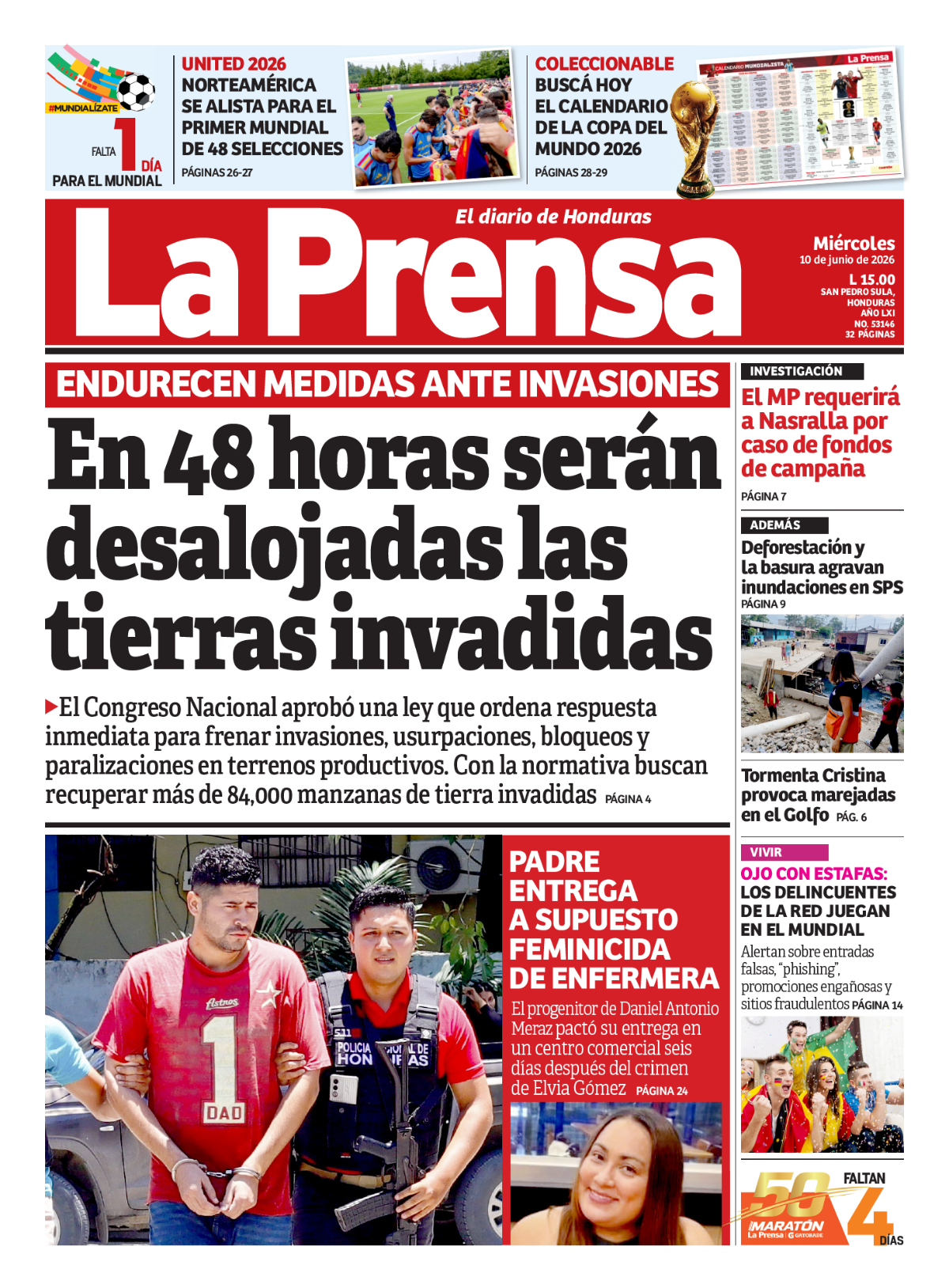 En 48 horas serán desalojadas las tierras invadidas