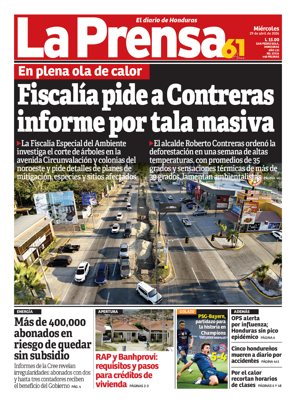 Fiscalía pide a Contreras informe por tala masiva