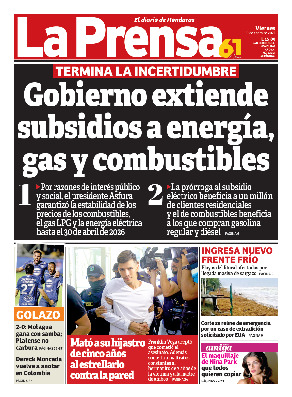 Gobierno extiende subsidios a energía, gas y combustibles
