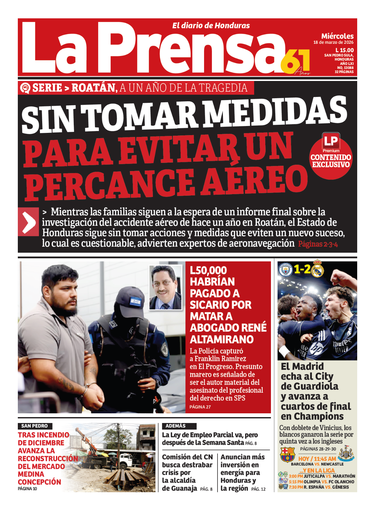 Sin tomar medidas para evitar un percance aéreo