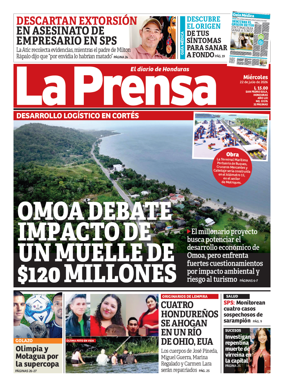 Omoa debate impacto de un muelle de $120 millones