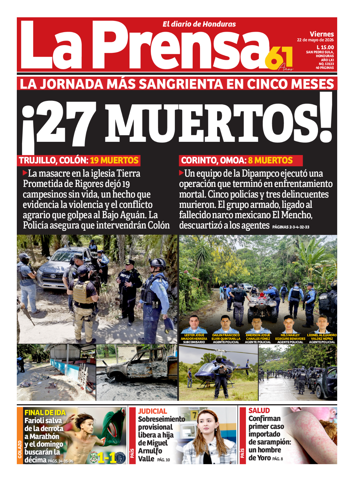 ¡27 muertos!