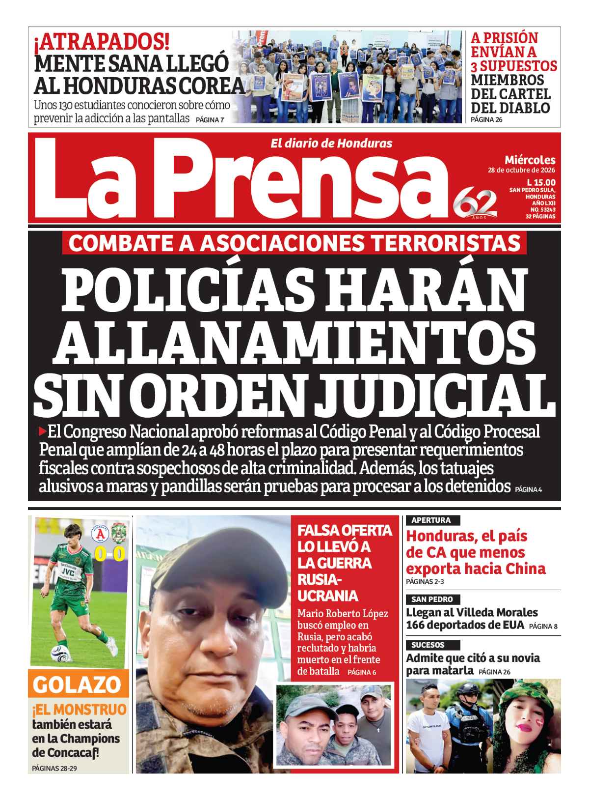Policías harán allanamientos sin orden judicial