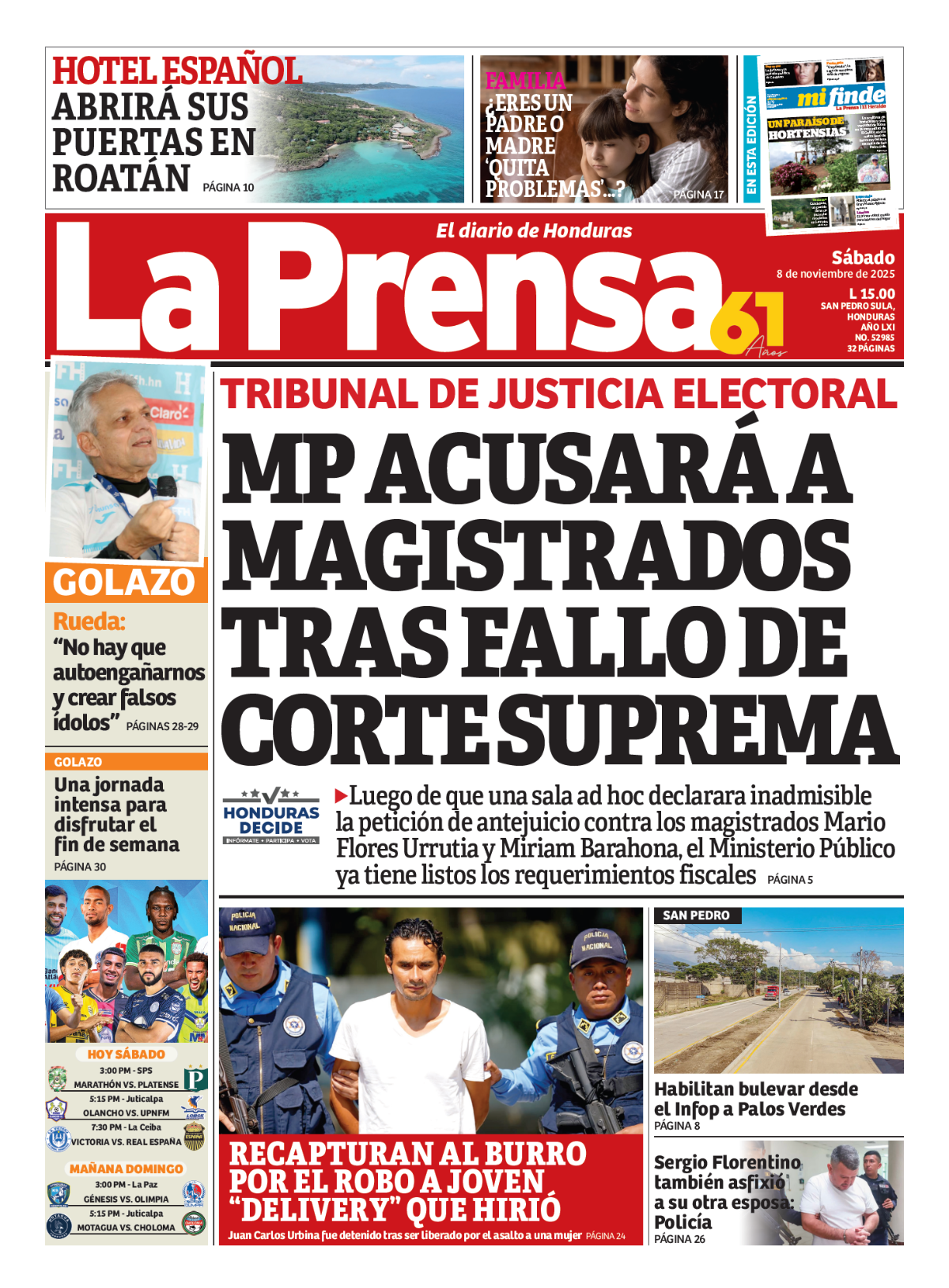 MP acusará a magistrados tras fallo de Corte Suprema