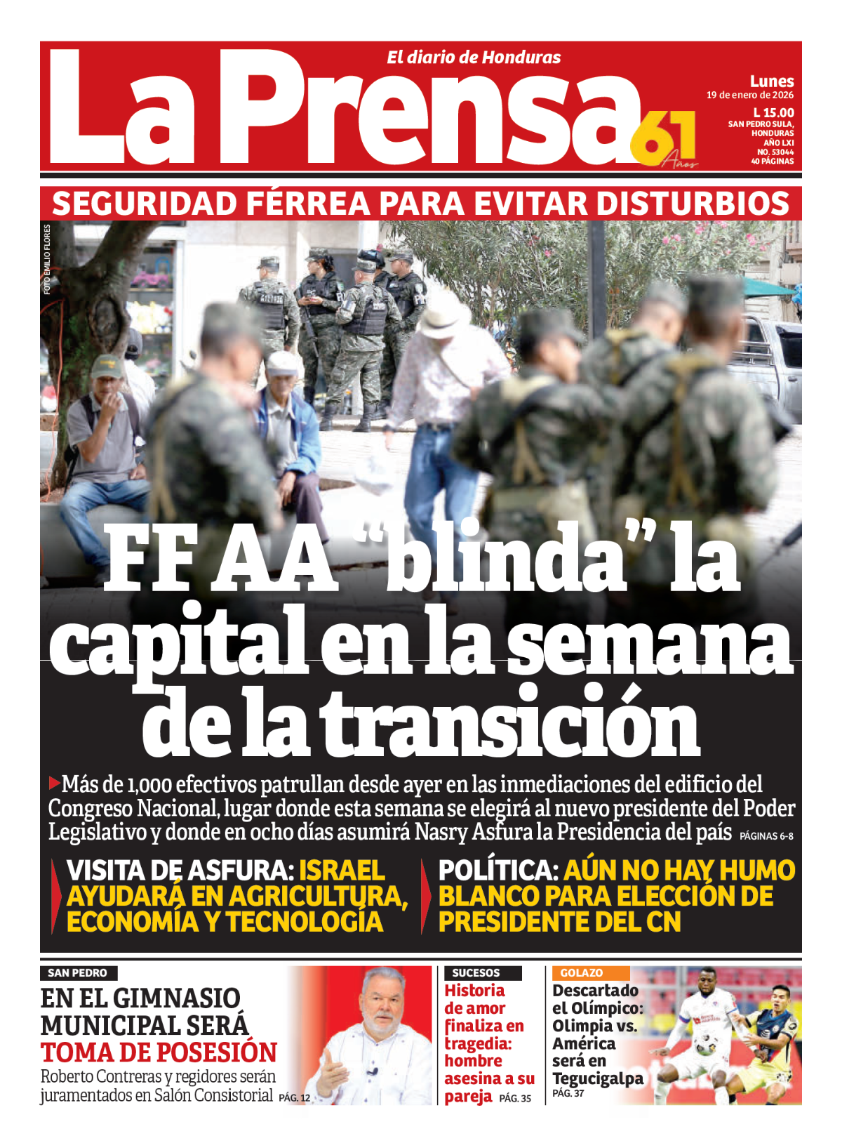 FF AA blinda la capital en la semana de la transición