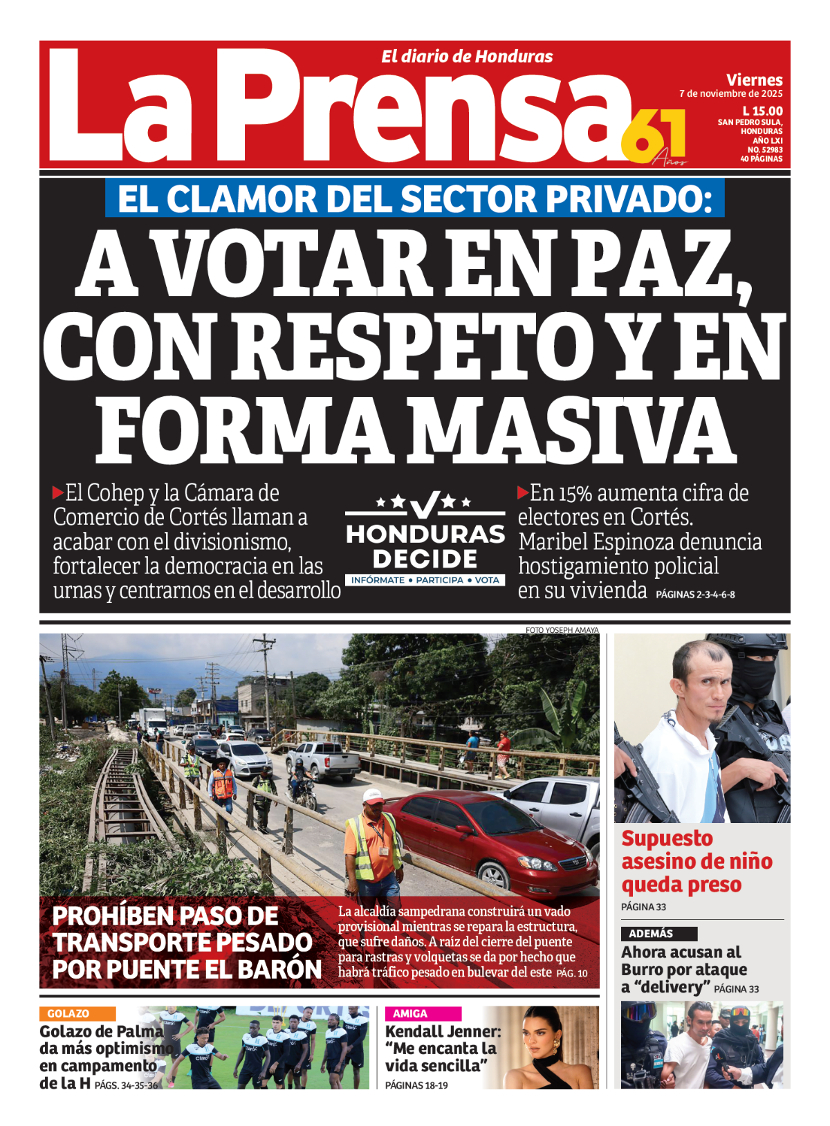 A votar en paz, con respeto y en forma masiva