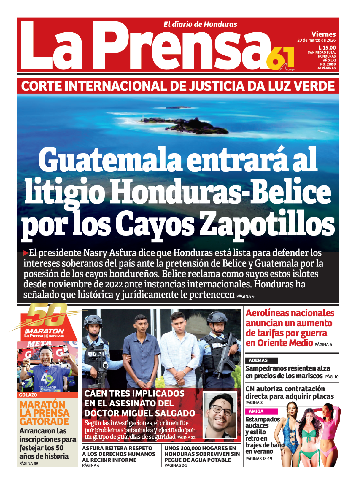 Guatemala entrará al litigio Honduras-Belice por los Cayos Zapotillos