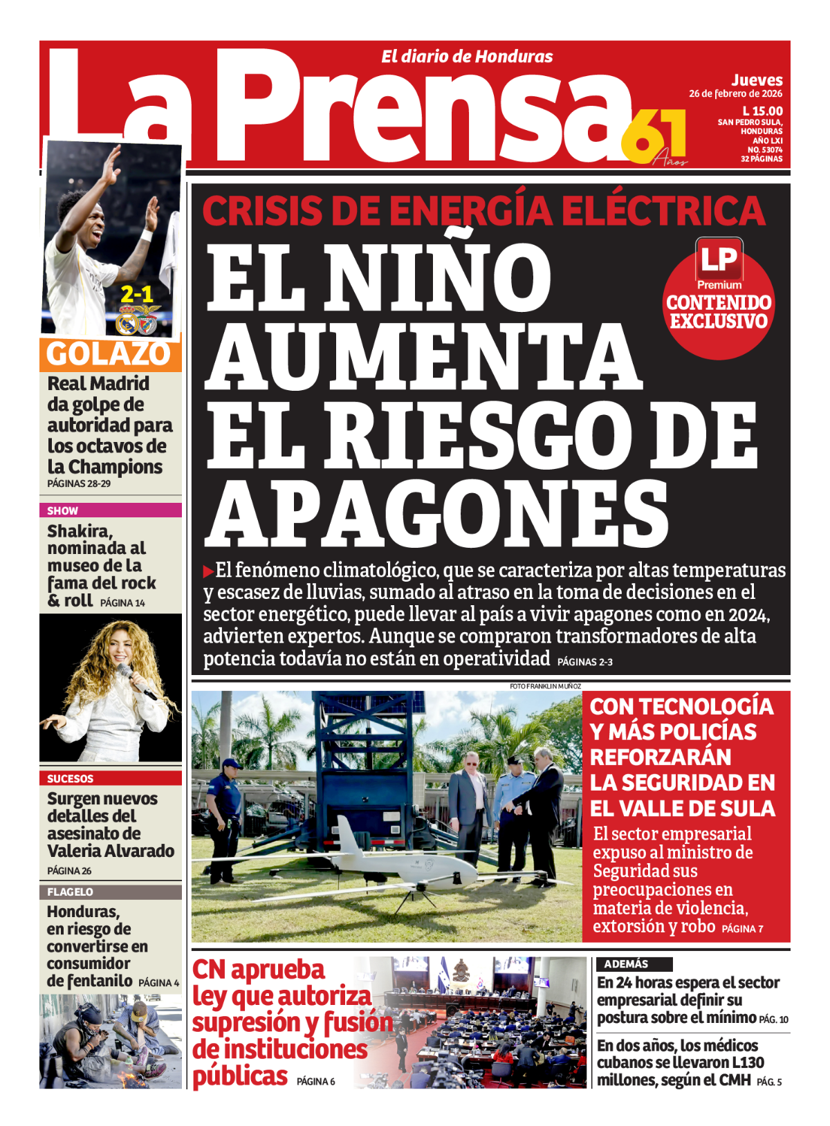 El niño aumenta el riesgo de apagones