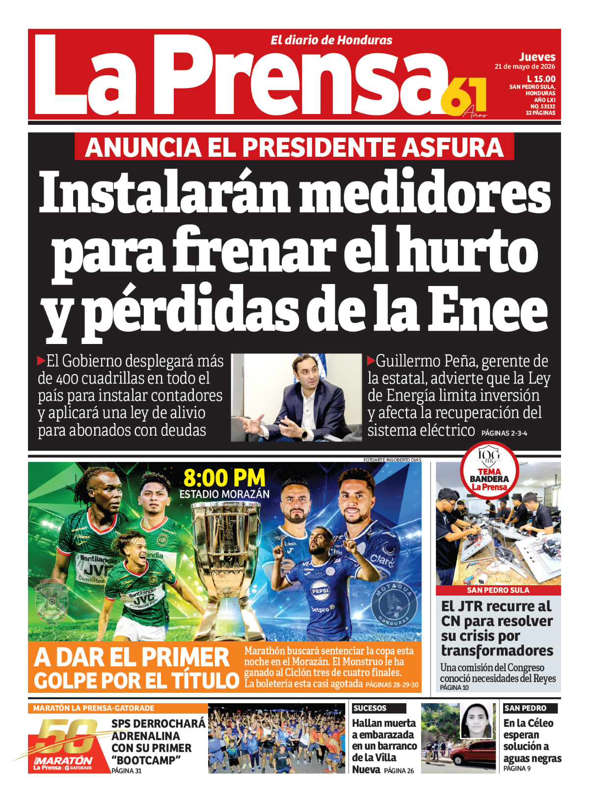 Instalarán medidores para frenar el hurto y pérdidas de la Enee