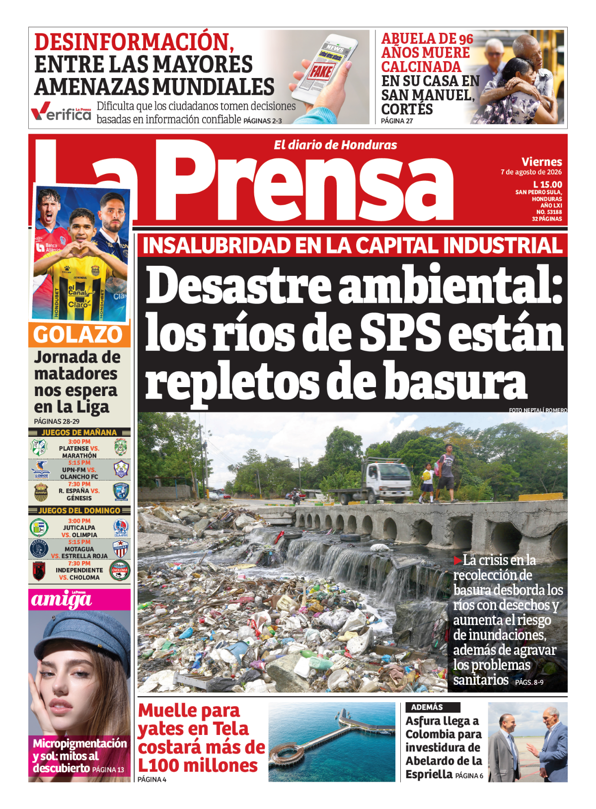 Desastre ambiental: los ríos de SPS están repletos de basura