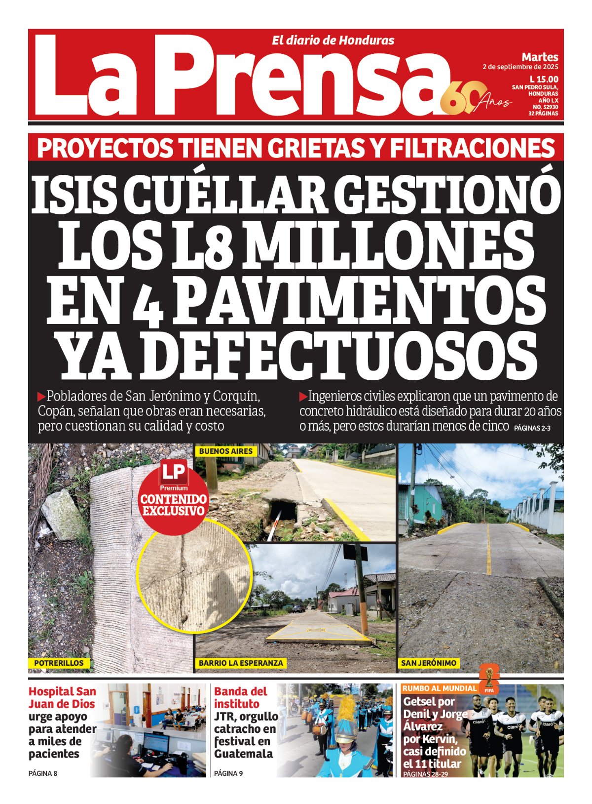 Isis Cuéllar gestionó los L8 millones en 4 pavimentos ya defectuosos