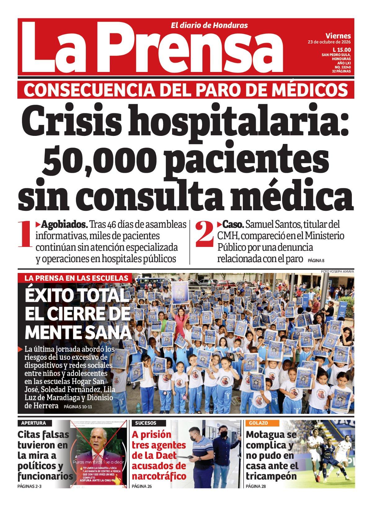 Crisis hospitalaria: 50,000 pacientes sin consulta médica