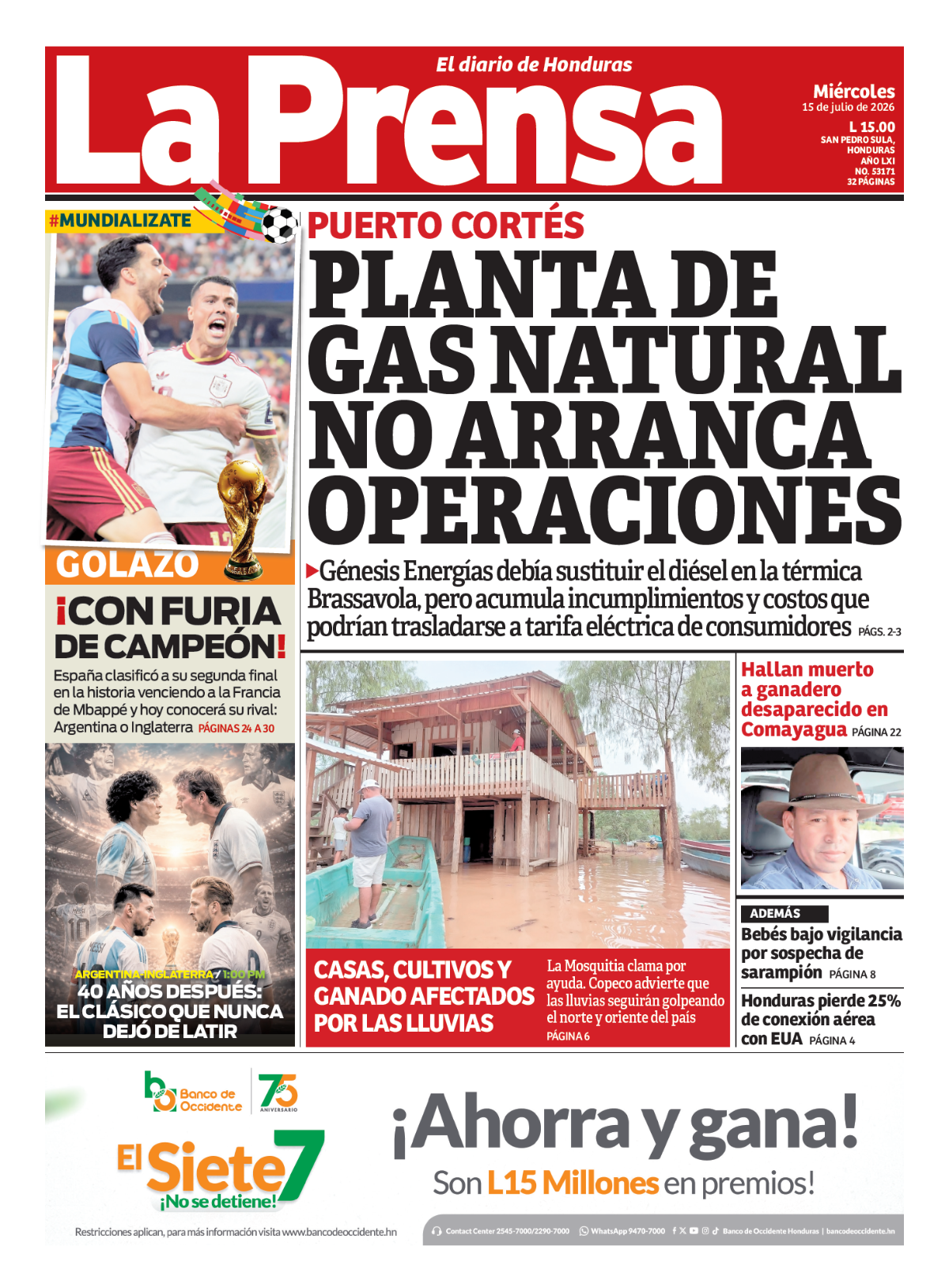 Planta de gas natural no arranca operaciones