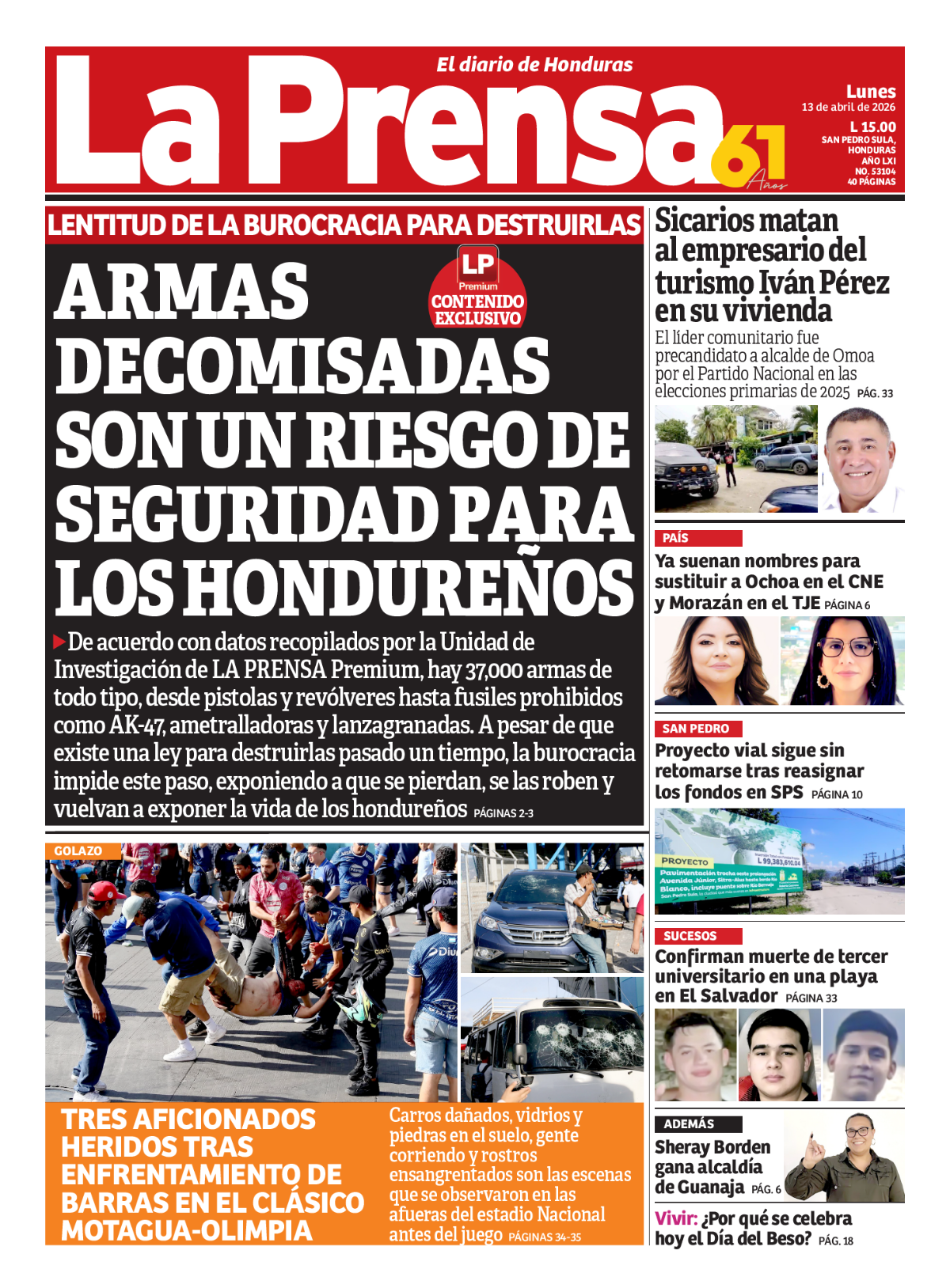 Armas decomisadas son un riesgo de seguridad para los hondureños