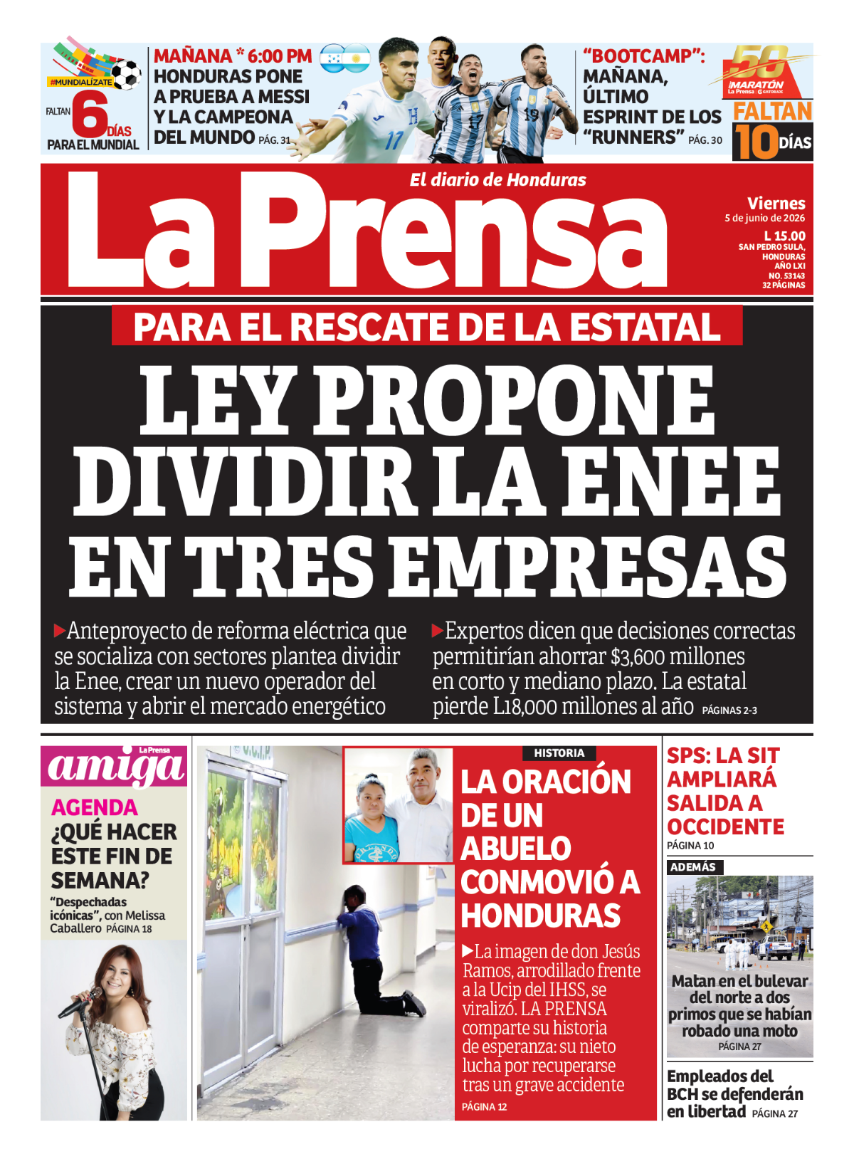 Ley propone dividir la Enee en tres empresas