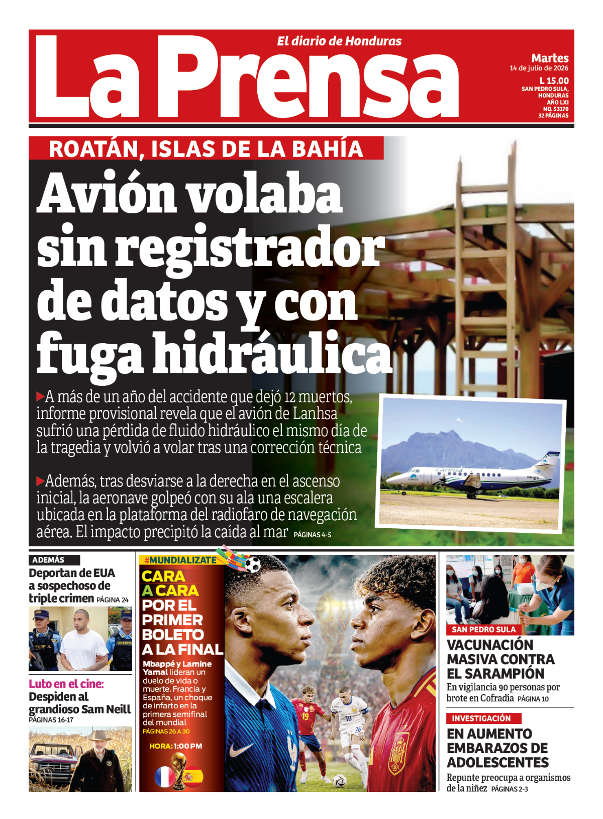 Avión volaba sin registrador de datos y con fuga hidráulica