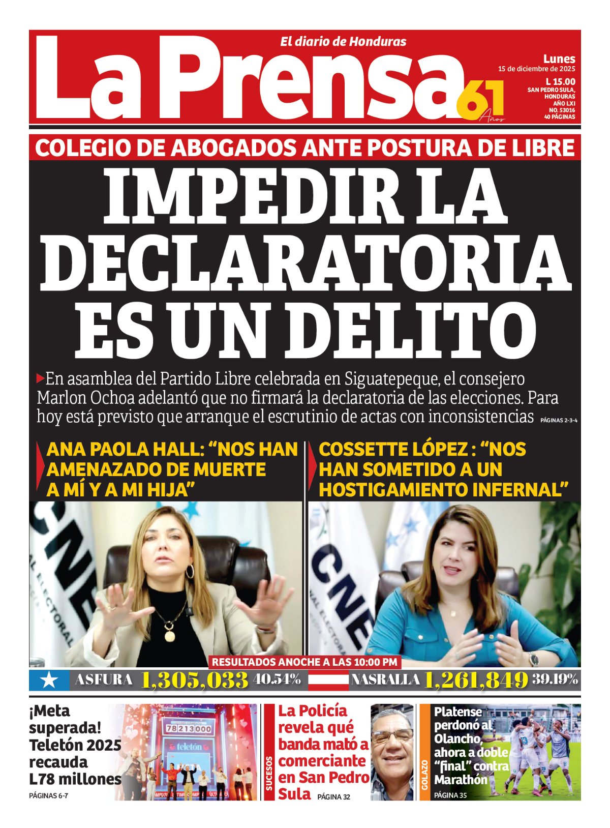 Impedir la declaratoria es un delito