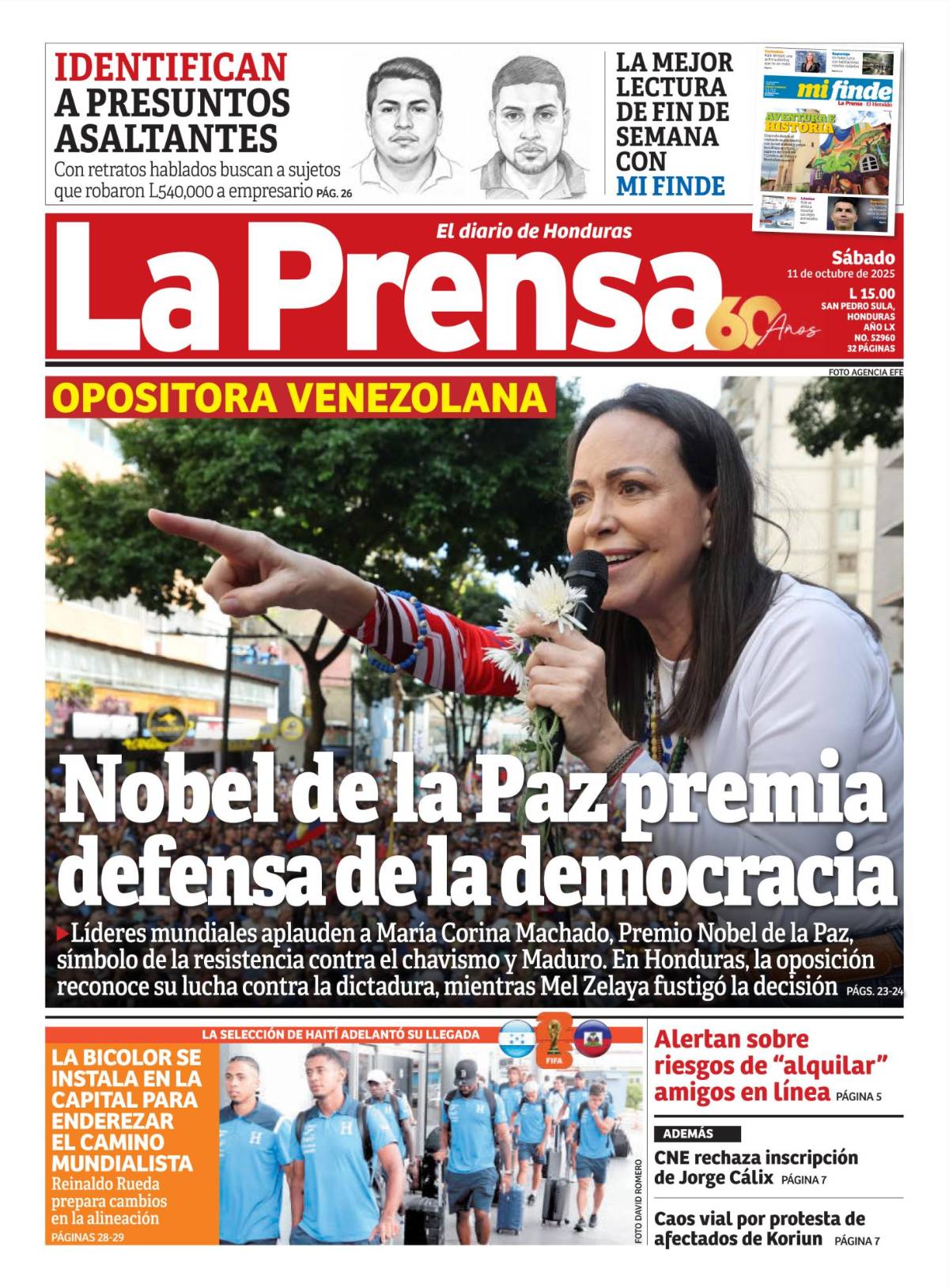Nobel de la Paz premia defensa de la democracia