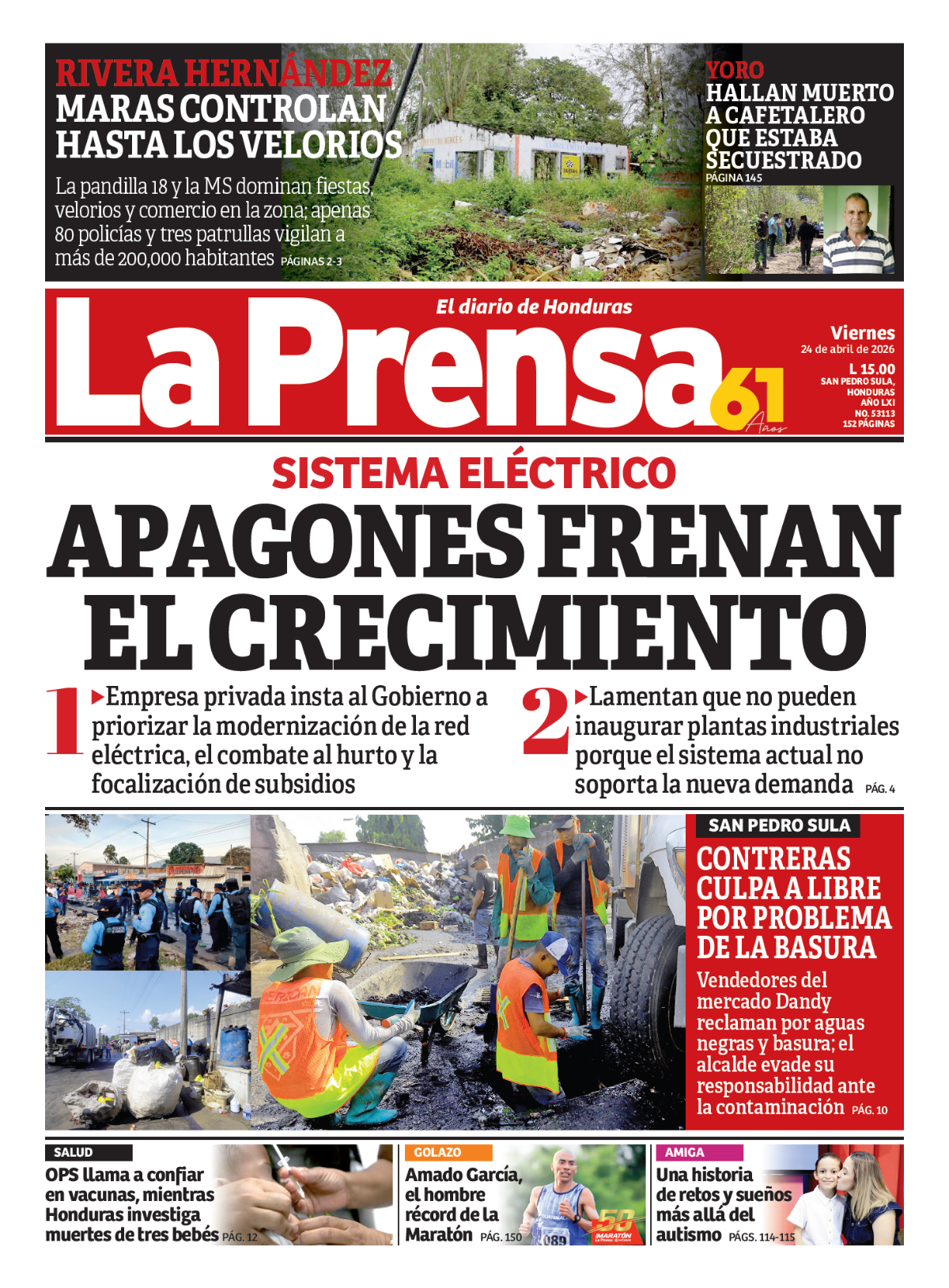 Apagones frenan el crecimiento