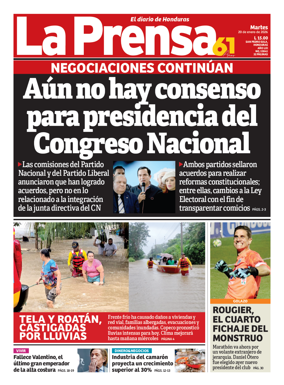 Aún no hay consenso para presidencia del Congreso Nacional