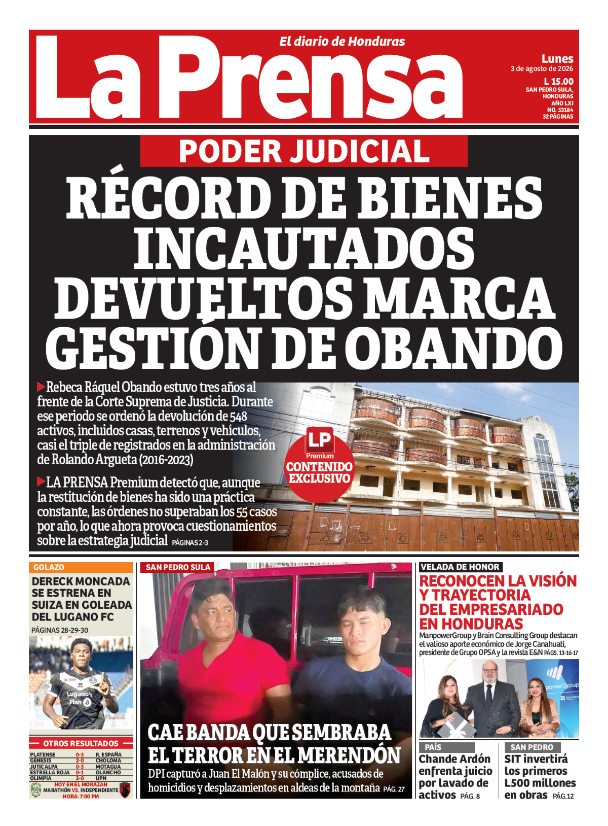 Récord de bienes incautados devueltos marca gestión de Obando