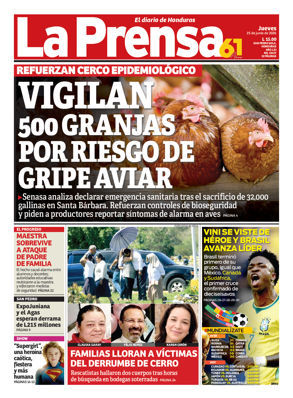 Vigilan 500 granjas por riesgo de gripe aviar