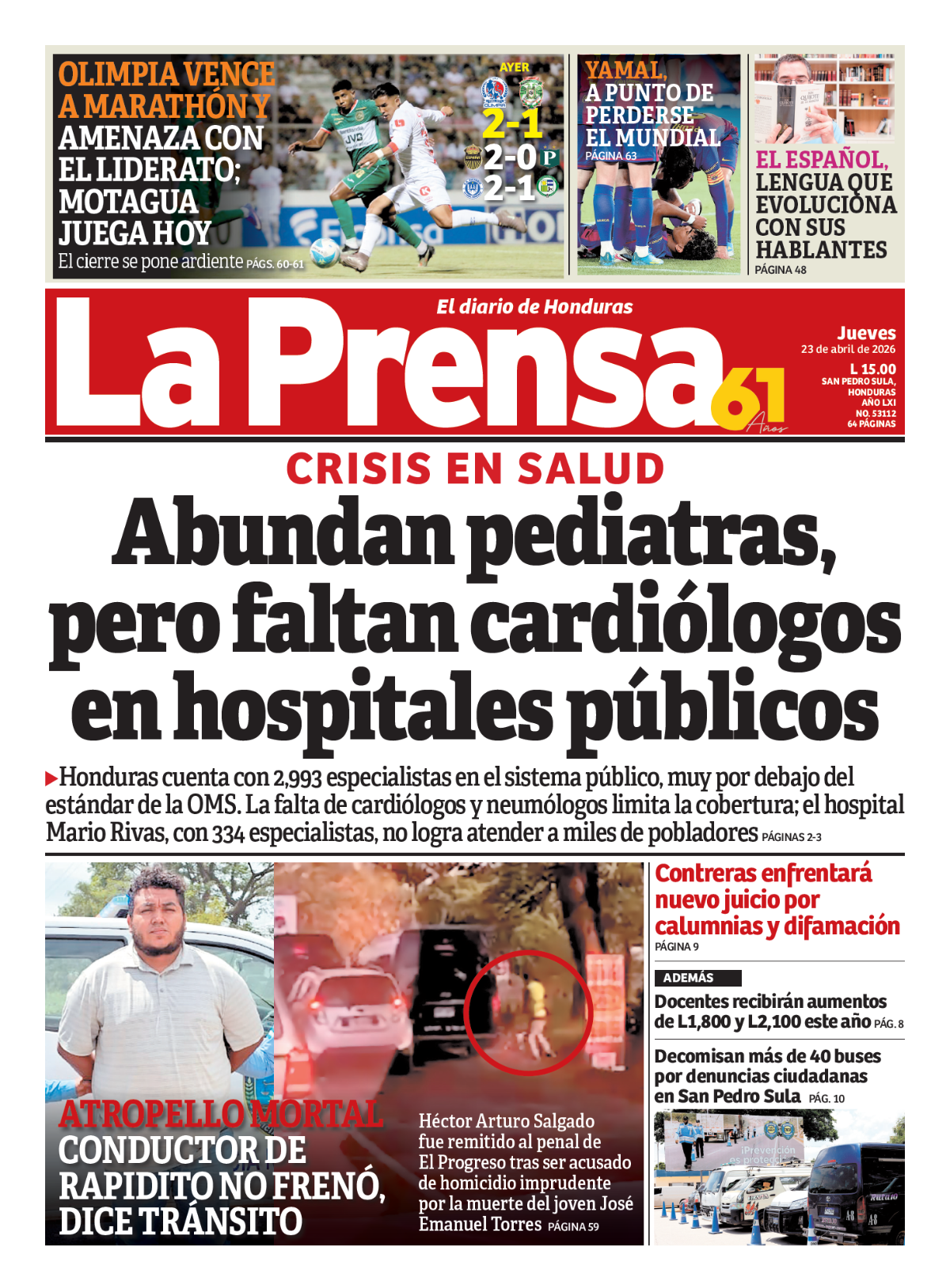 Abundan pediatras, pero faltan cardiólogos en hospitales públicos