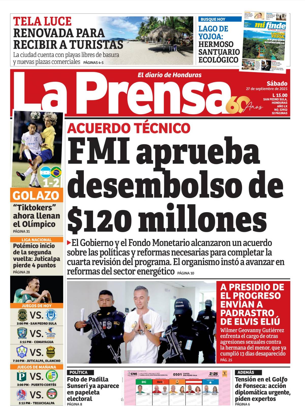 FMI aprueba desembolso de $120 millones