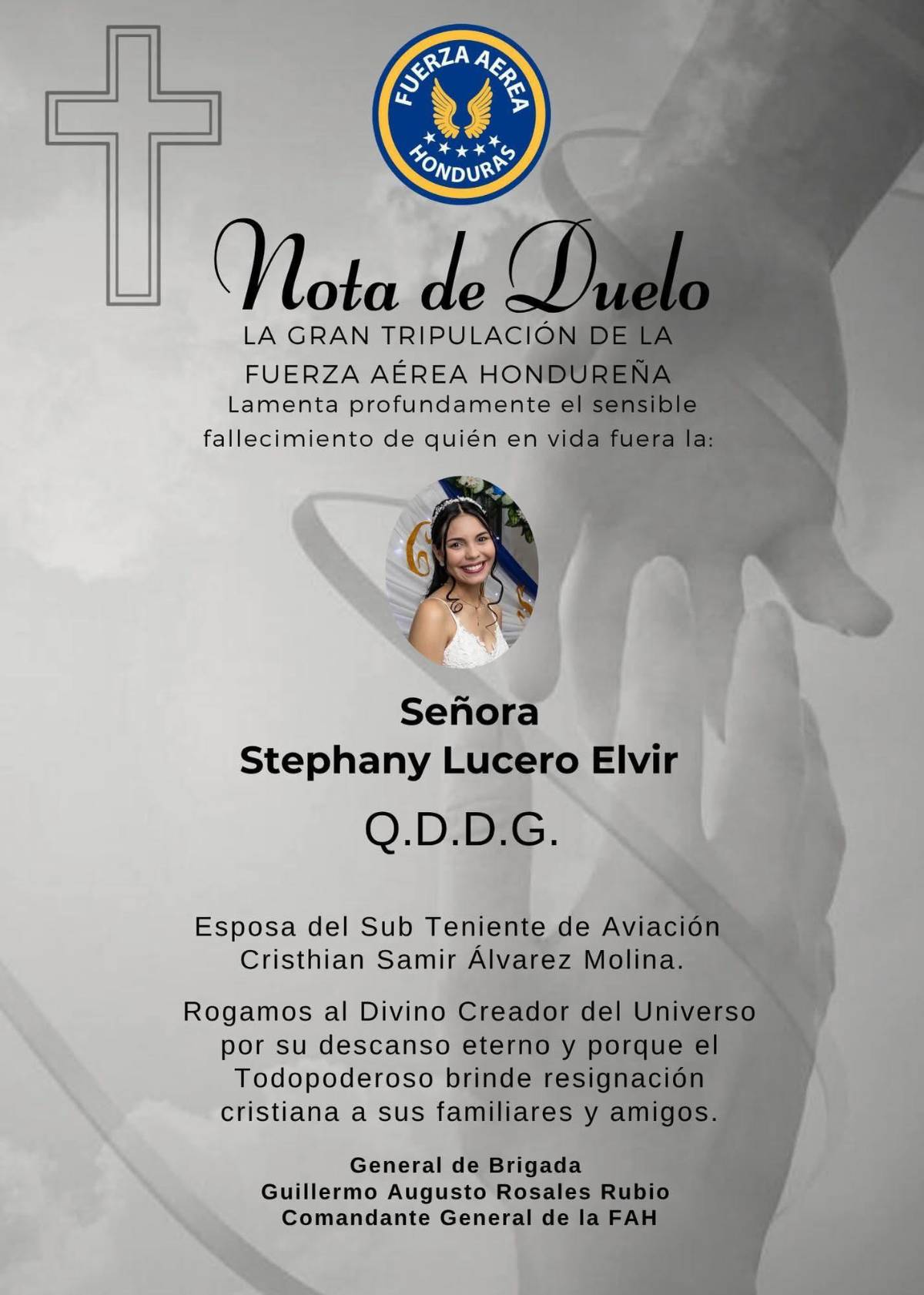 Stephany fue alcanzada por un rayo en Omoa, Cortés, poco después de su boda