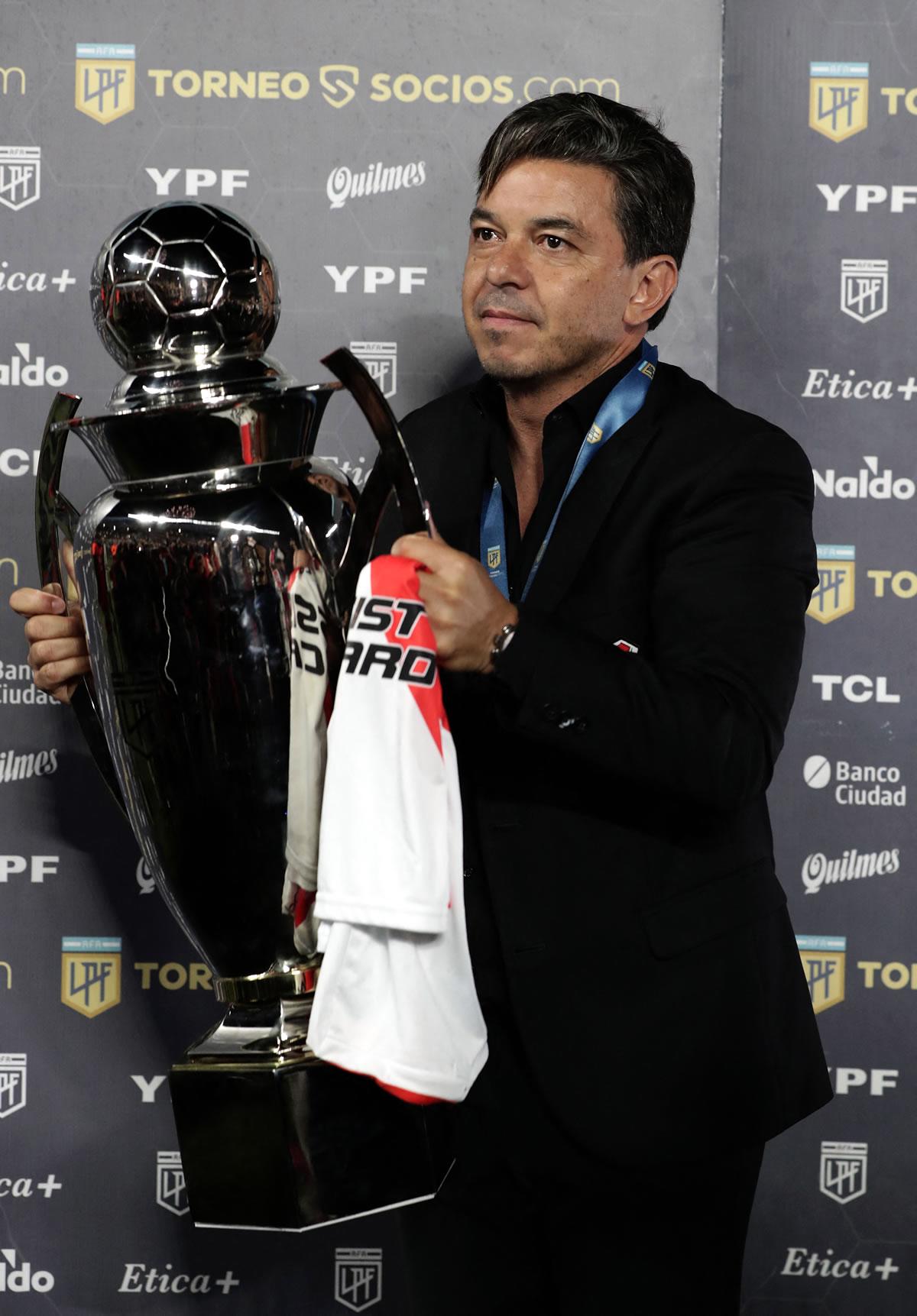 Marcelo Gallardo conquistó su primer título de la Liga argentina.