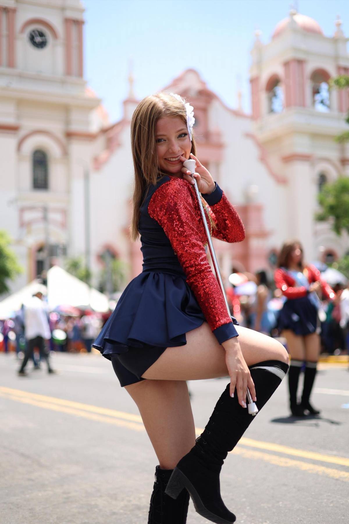 Karen Echeverría, la guapa palillona del INTAE que cautivó a sampedranos