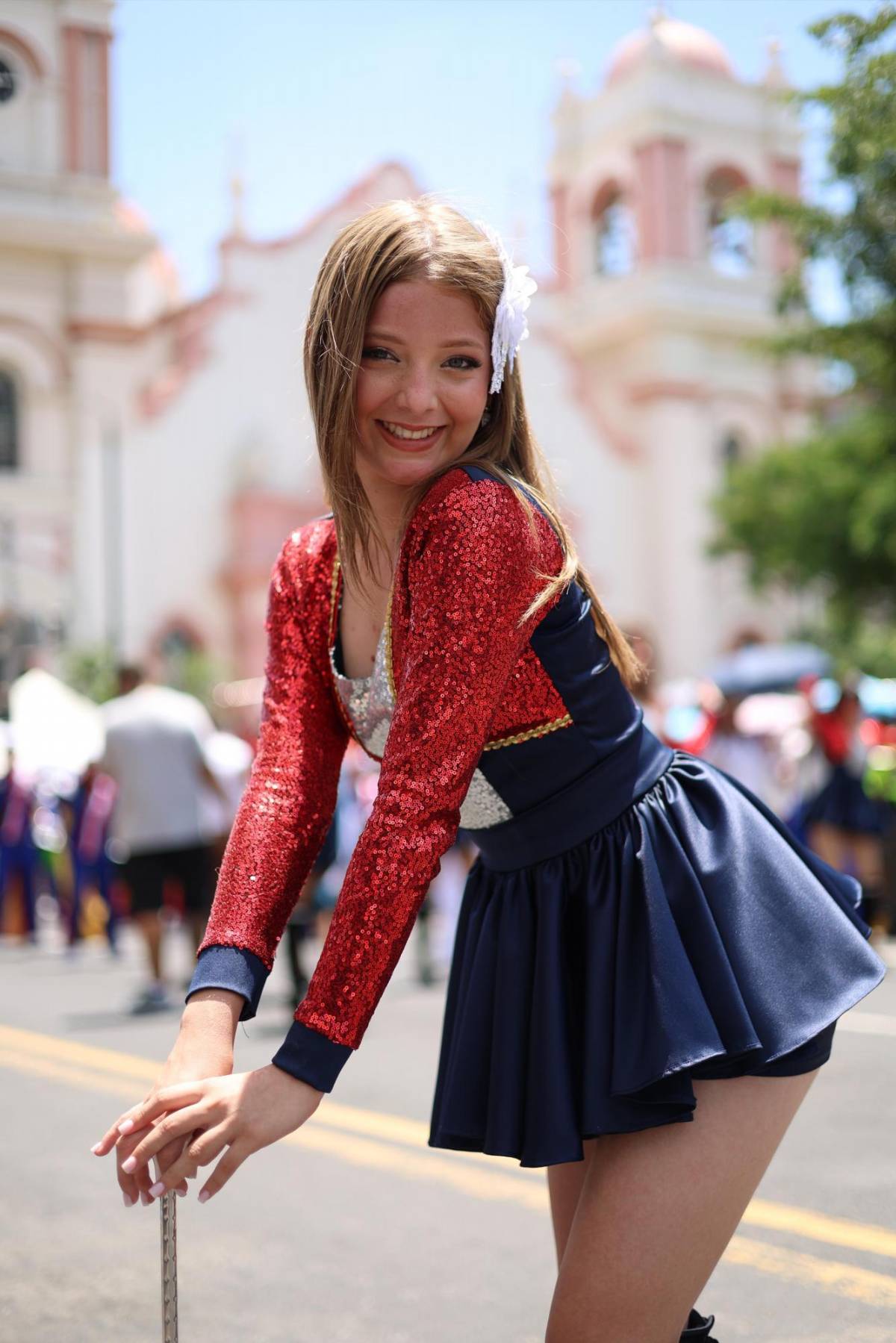 Karen Echeverría, la guapa palillona del INTAE que cautivó a sampedranos