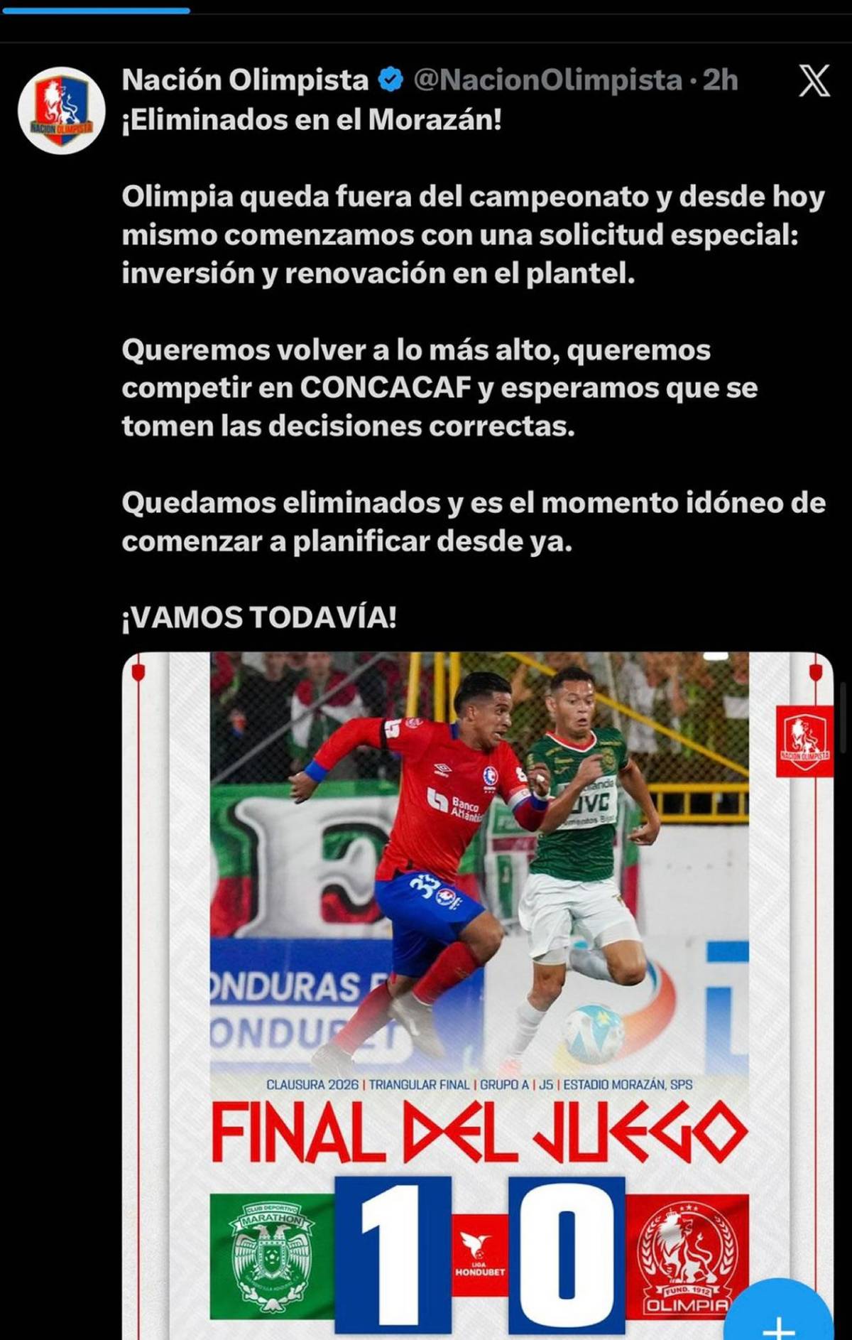 Justicia divina y papelón: reacción de prensa por eliminación de Olimpia ante Marathón
