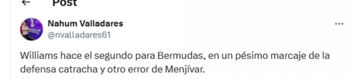 Bermudas - Honduras: Indignación y críticas contra Edrick Menjívar por lo que hizo