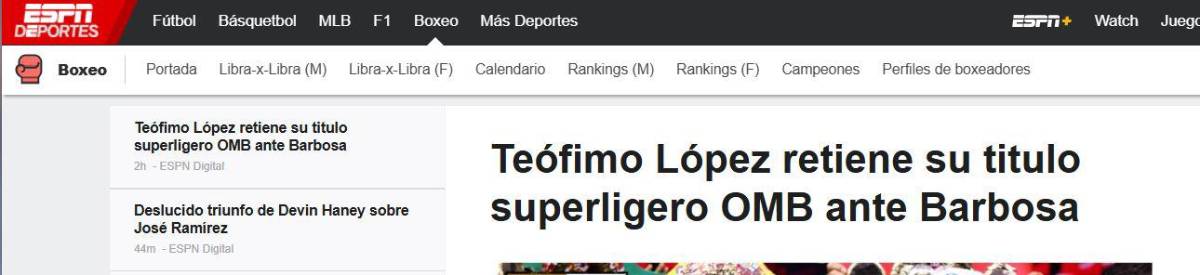 Revuelo mundial por Teófimo López: Cátedra sobre el ring y “sigue siendo campeón