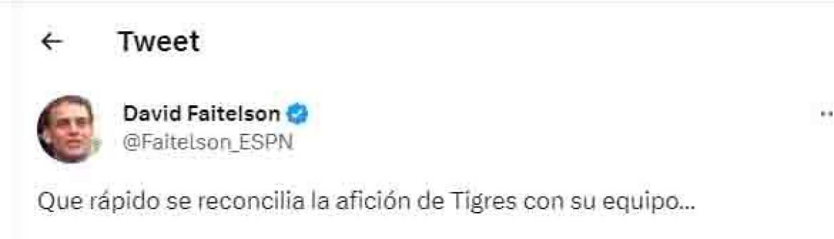 El periodista David Faitelson dejó este mensaje durante el Tigres vs Motagua.