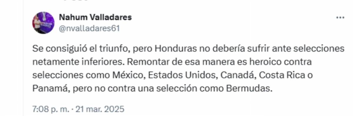 Bermudas vs Honduras: Famoso europeo le lanza advertencia a la H