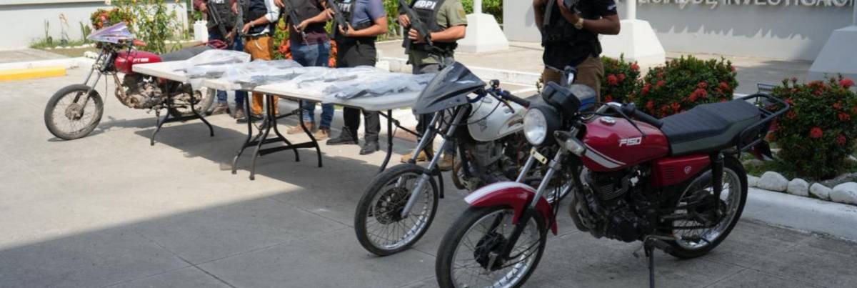Decomisan a banda “Los Cheles” fusiles de guerra, escopetas y motocicletas en El Progreso