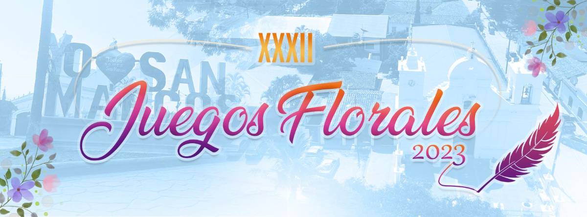 Arte ilustrativo de los Juegos Florales 2023.