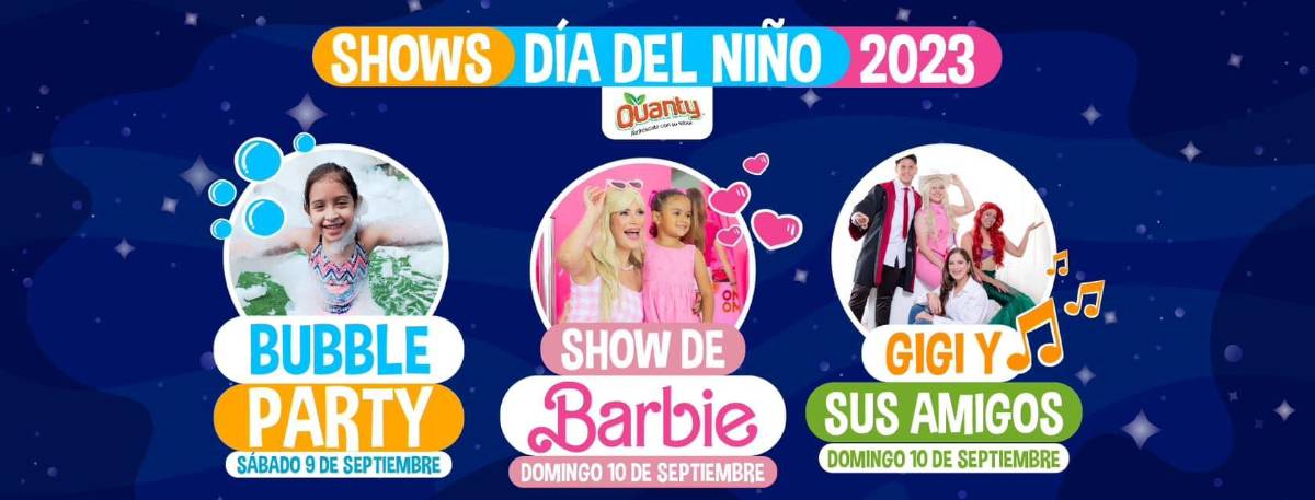 PLANET JUMP. Aquí ofrecerán tres diferentes shows para los consentidos de la casa, hoy sábado puede asistir al “Bubble Party”, el domingo puede ir al “Show de Barbie” y el de “Gigi y sus amigos”. PRECIO POR SHOW L475, ISV INCLUIDO POR NIÑO