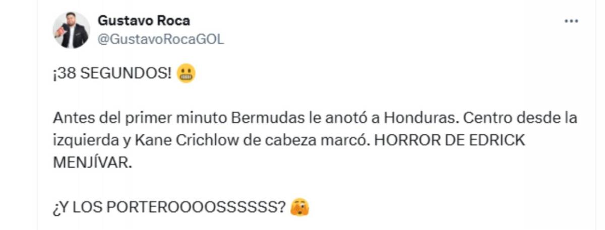 Bermudas - Honduras: Indignación y críticas contra Edrick Menjívar por lo que hizo