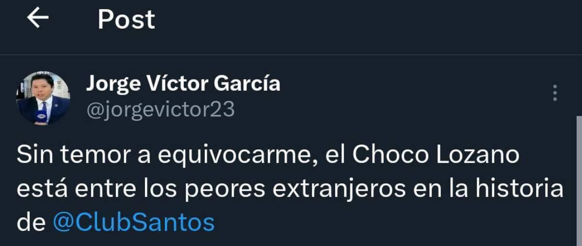 Choco Lozano provoca enfado tras expulsión en Santos y esto dicen en México