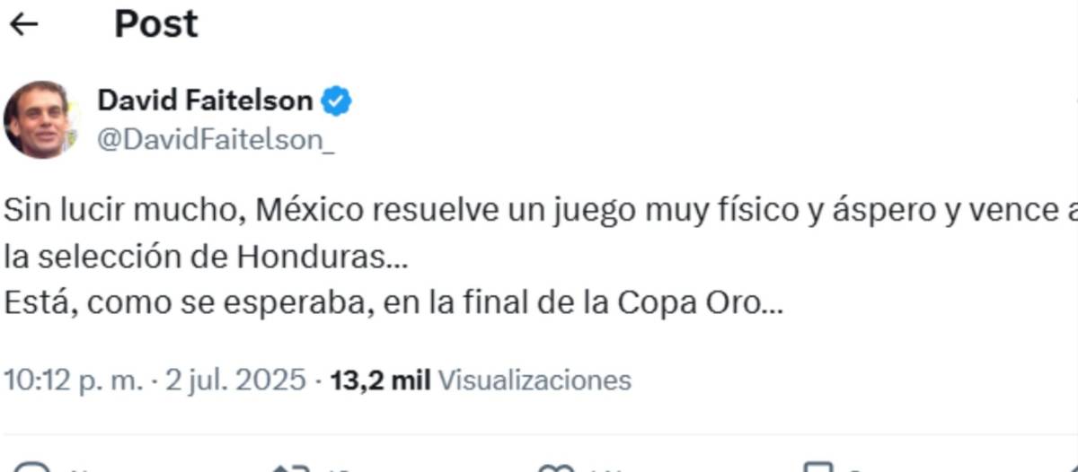 México- Honduras: Faitelson con ácido comentario y famoso europeo sorprendido