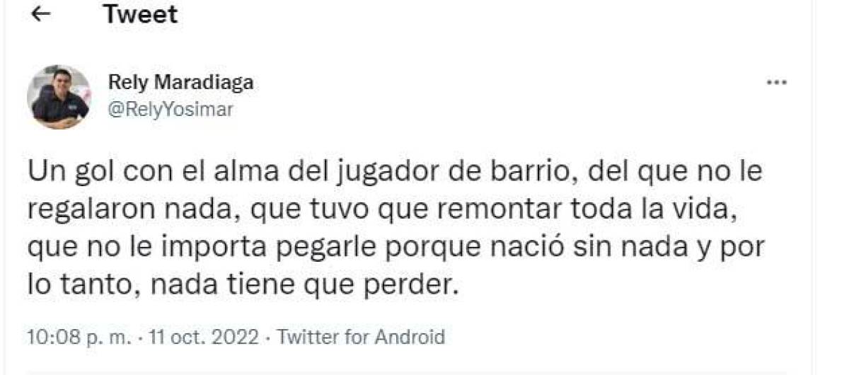 Rely Maradiaga y su punto de vista sobre el gol del Mango Sánchez.