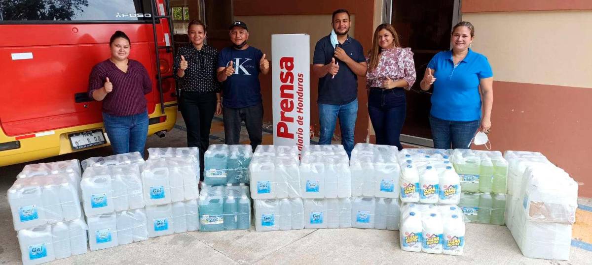 Escuelas de Chamelecón reciben donación de insumos de limpieza