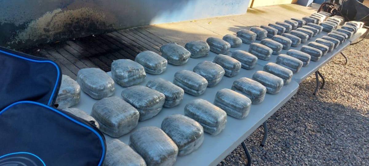 Los capturan cuando transportaban 120 paquetes de marihuana en bus de la ruta Trujillo-San Pedro Sula