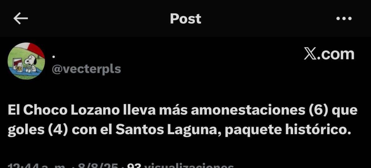 Choco Lozano provoca enfado tras expulsión en Santos y esto dicen en México
