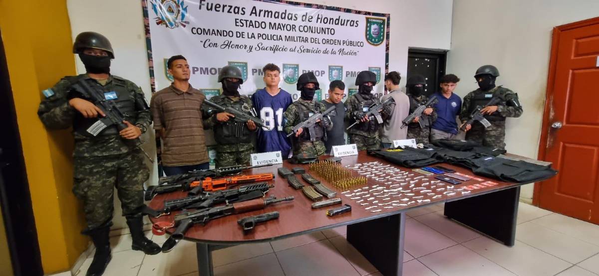 Caen cinco supuestos cabecillas de la 18 con armas de guerra